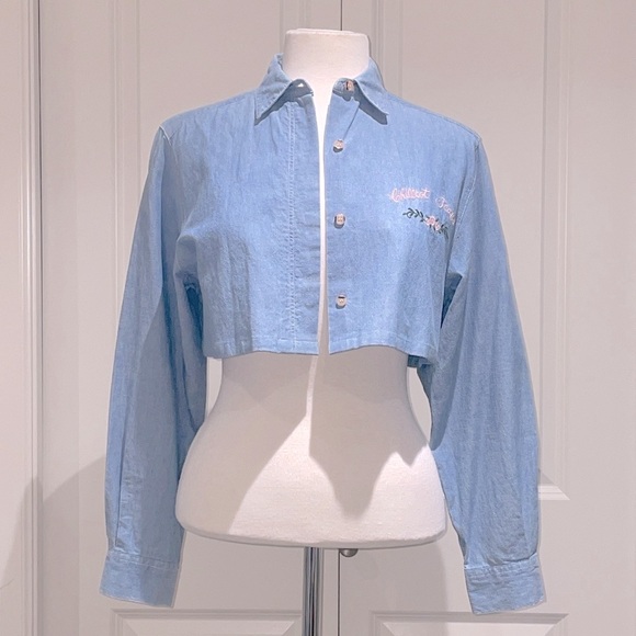 Chillcot Jeans Tops - Cropped Button Down